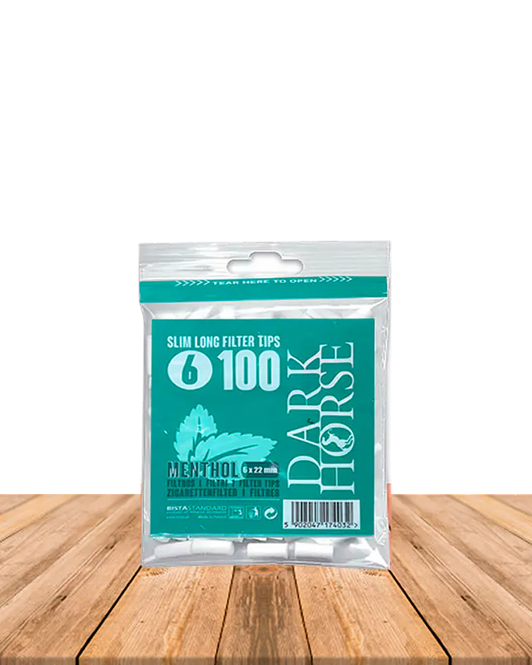 Filtro Dark Horse 100 Unidades Menthol Slim Long