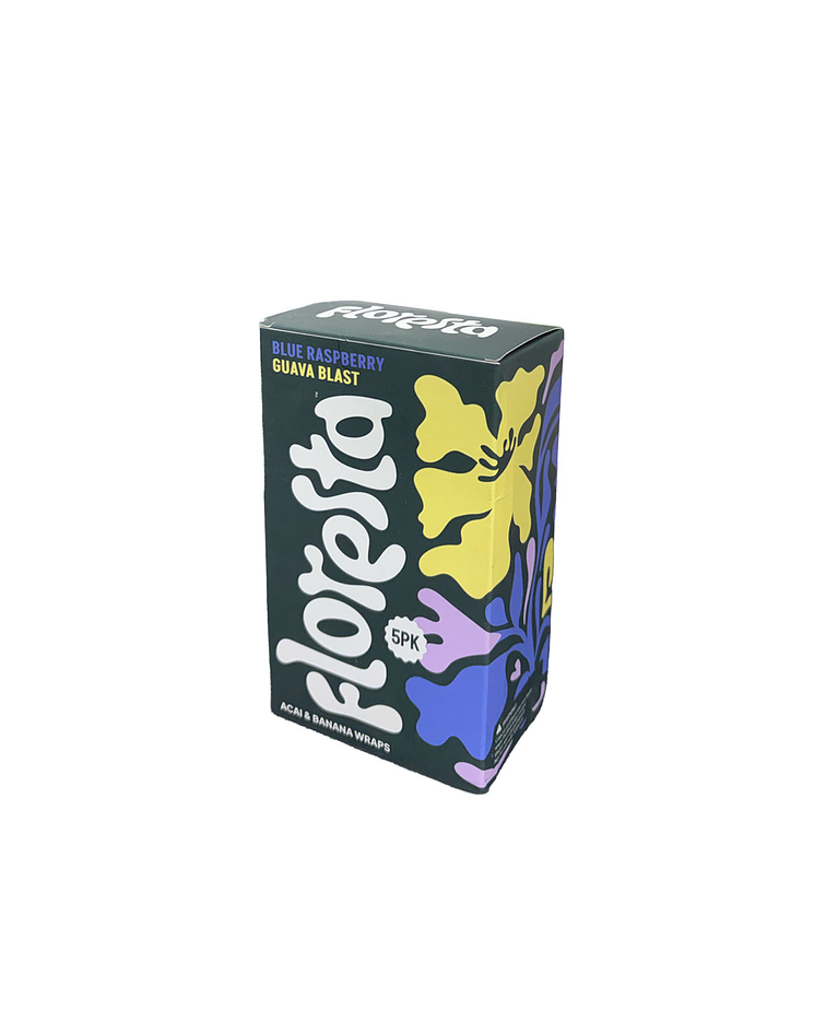 Acai Wraps Floresta Blue Raspberry Guava Blast.