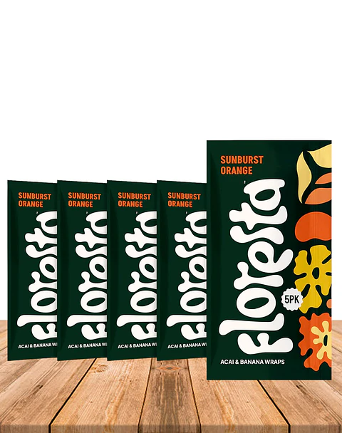 Acai Wraps Floresta Blue Sunburst orange