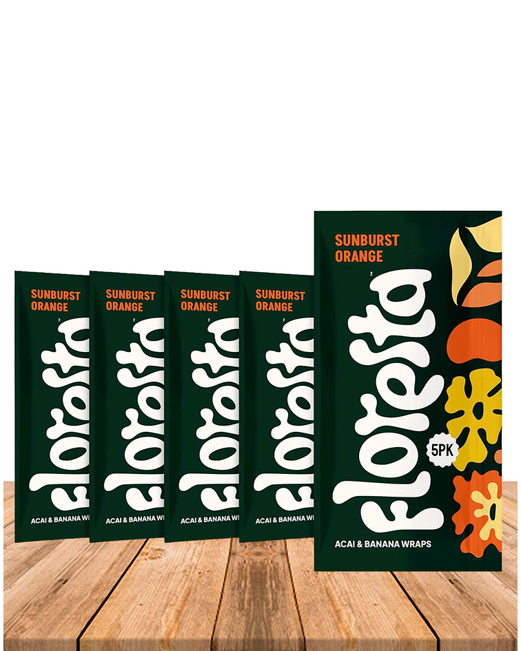 Acai Wraps Floresta Blue Sunburst orange