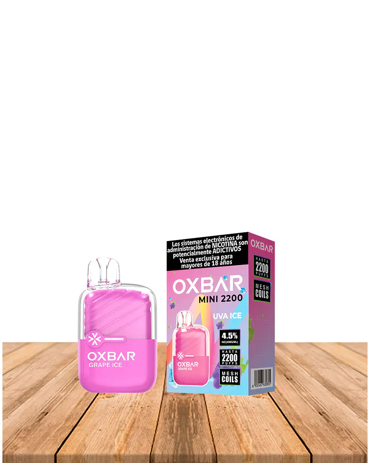 Vaper Desechable Oxbar Mini 2200 puff Grape Ice