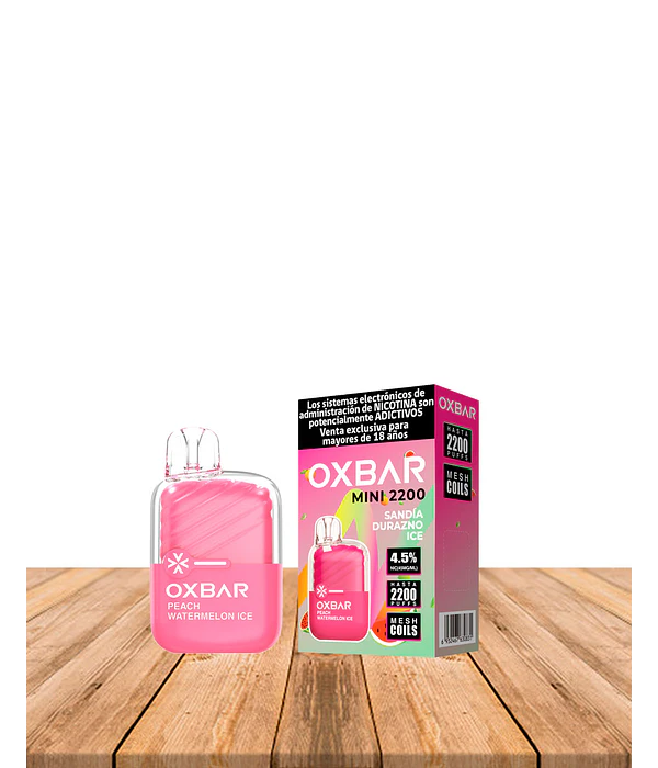 Vaper Desechable Oxbar Mini 2200 puff Sandía Durazno Ice