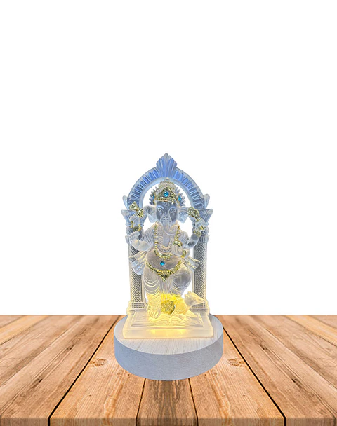 Figura Ganesha con Luz  15.5 cm