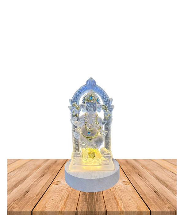 Figura Ganesha con Luz  15.5 cm