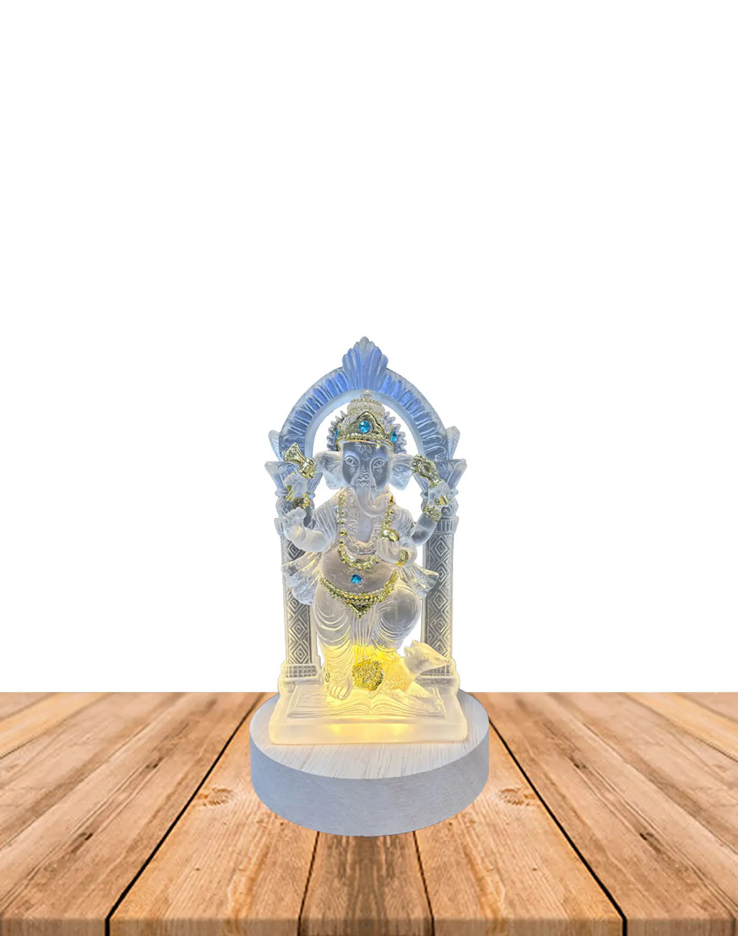 Figura Ganesha con Luz  15.5 cm 1