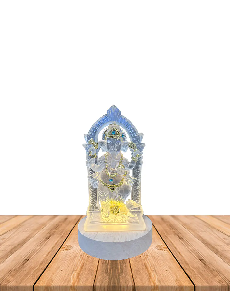 Figura Ganesha con Luz  15.5 cm 1