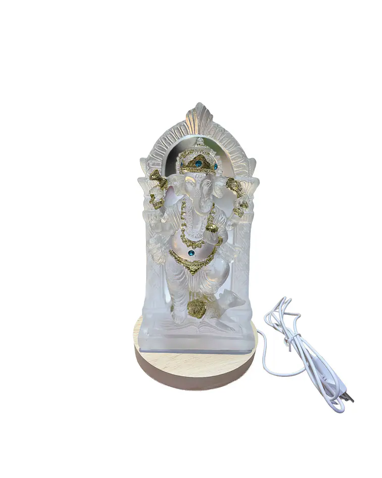 Figura Ganesha con Luz  15.5 cm