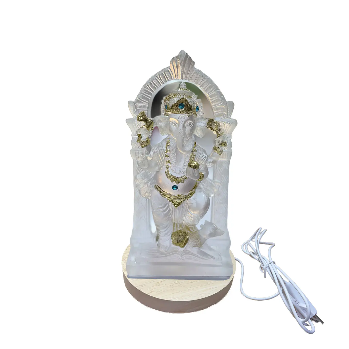 Figura Ganesha con Luz  15.5 cm 2