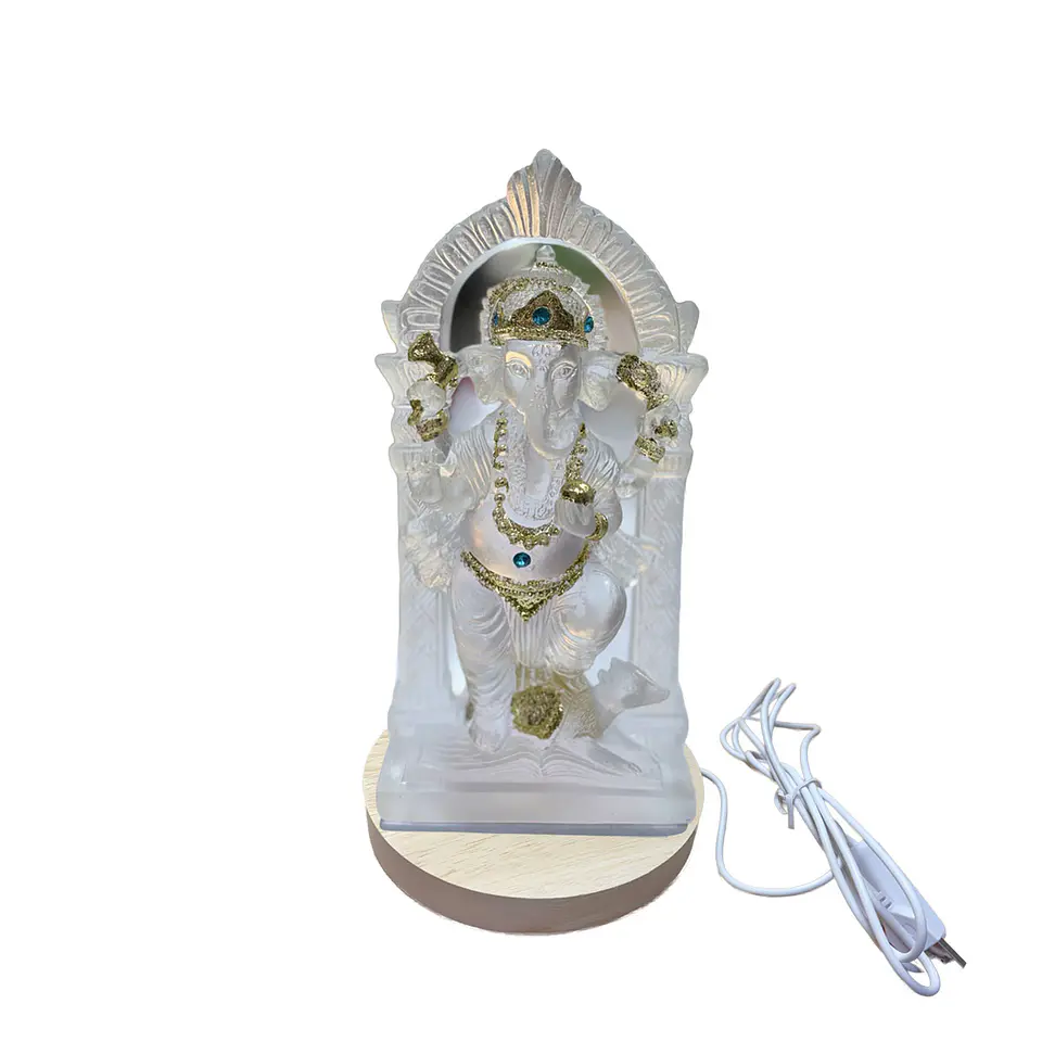 Figura Ganesha con Luz  15.5 cm 2