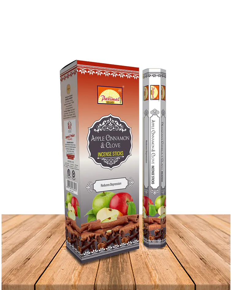 Incienso Formato Hexagonal Manzana Canela Clavo