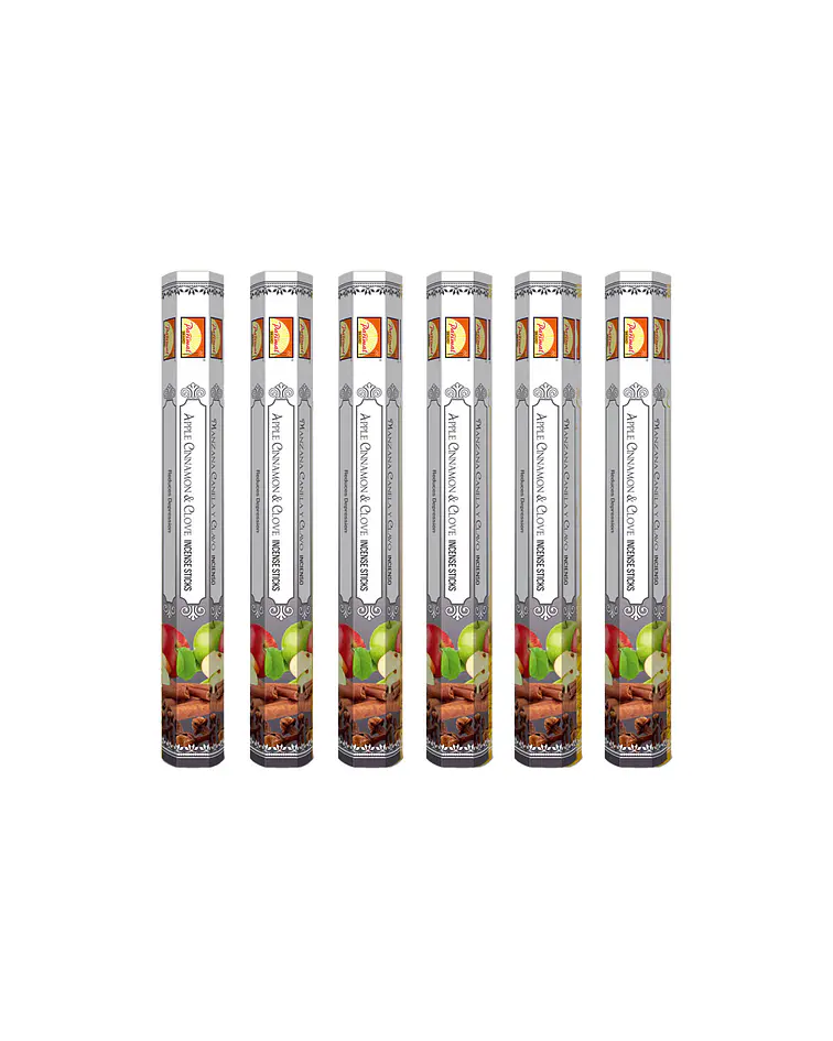 Incienso Formato Hexagonal Manzana Canela Clavo