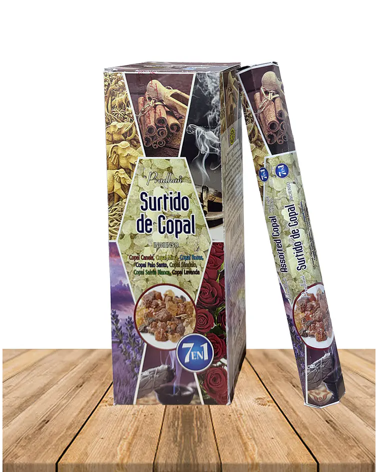 Incienso Formato Hexagonal 7 en 1 Surtido de Copal