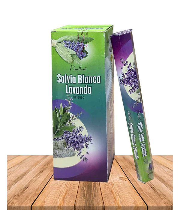 Incienso Formato Hexagonal Salvia Blanca Lavanda