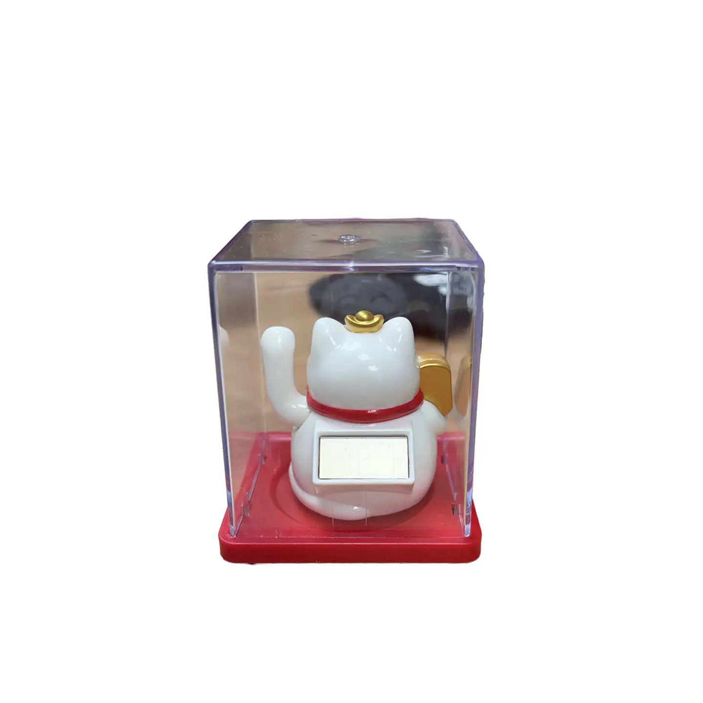 Gato de la Fortuna Solar Blanco  JI25-125 3