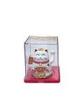 Gato de la Fortuna Solar Blanco  JI25-125