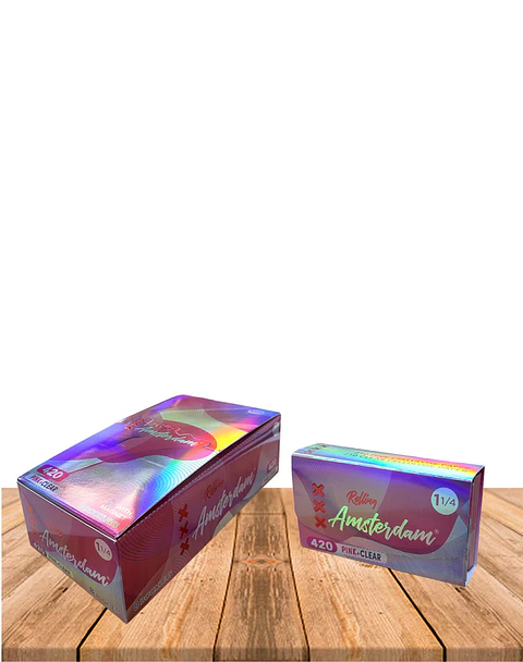 Papel Rolling Amsterdam 420  Celulosa + Celulosa Pink
