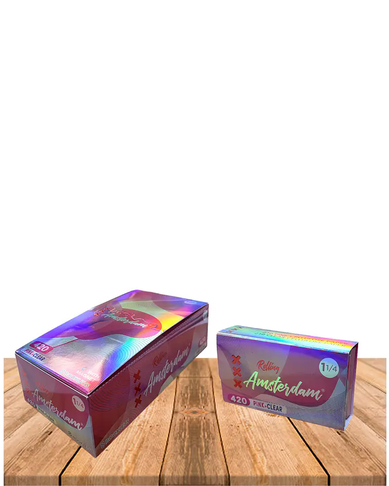 Papel Rolling Amsterdam 420  Celulosa + Celulosa Pink