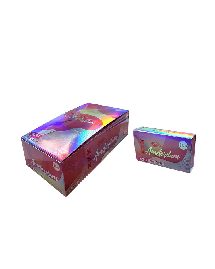 Papel Rolling Amsterdam 420  Celulosa + Celulosa Pink