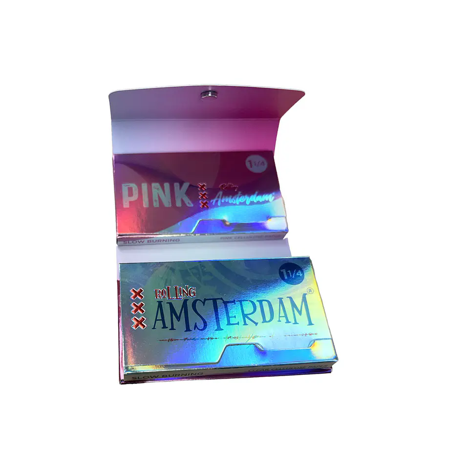 Papel Rolling Amsterdam 420  Celulosa + Celulosa Pink 2