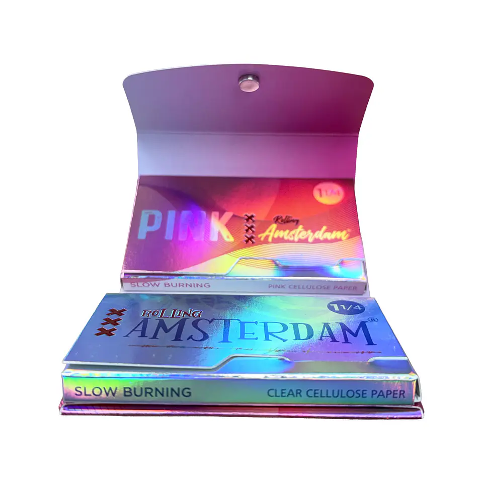 Papel Rolling Amsterdam 420  Celulosa + Celulosa Pink 3