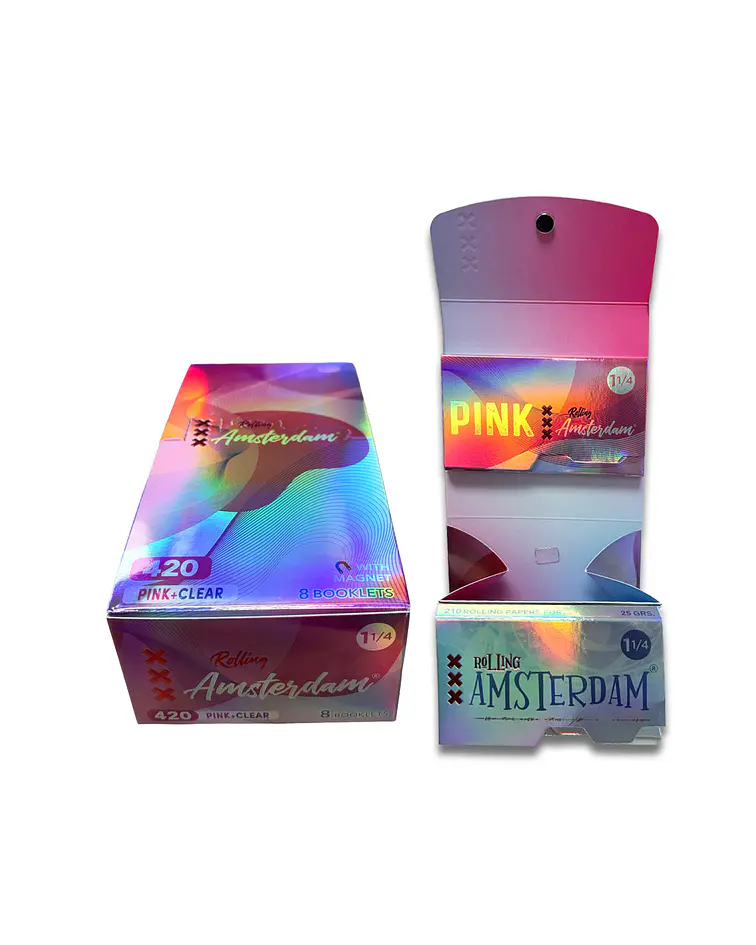 Papel Rolling Amsterdam 420  Celulosa + Celulosa Pink