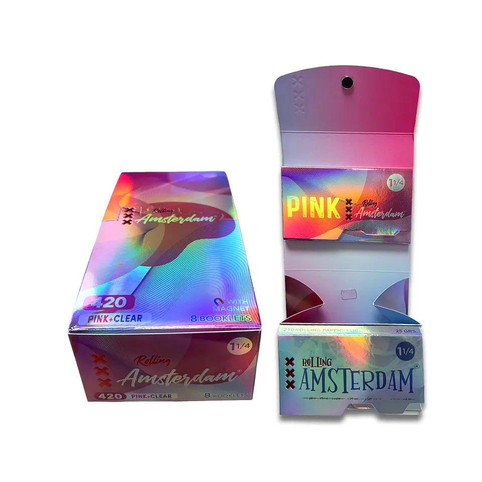 Papel Rolling Amsterdam 420  Celulosa + Celulosa Pink 4
