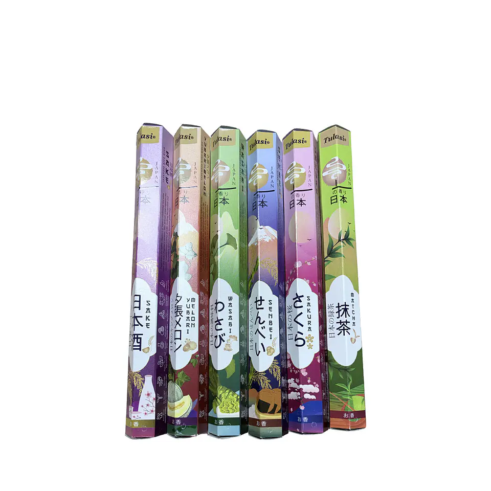 Incienso Tulasi hexagonal Pack Aromas de Japon  3