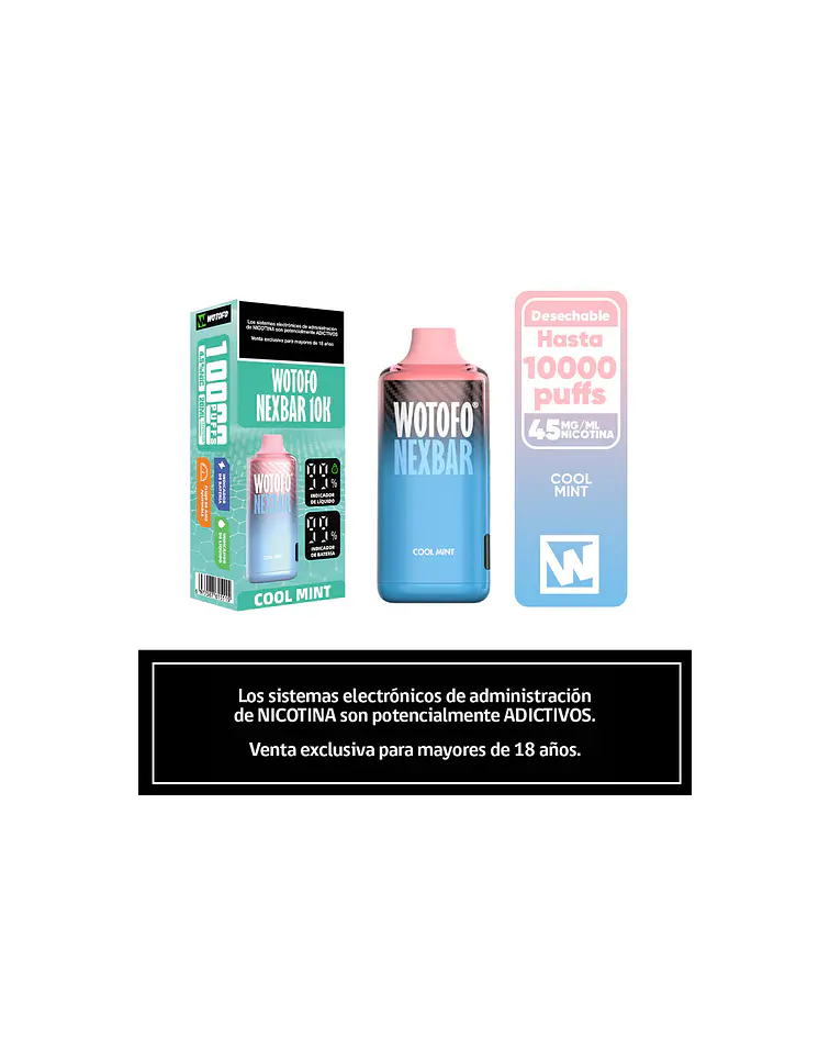 Vaper Desechable Nexbar  10000 puff Coolmint