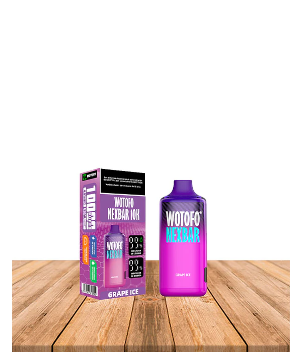 Vaper Desechable Nexbar  10000 puff Grapeice