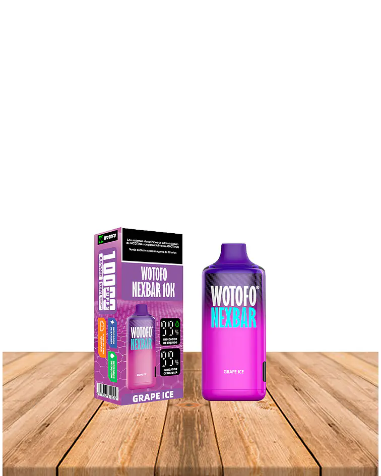 Vaper Desechable Nexbar  10000 puff Grapeice