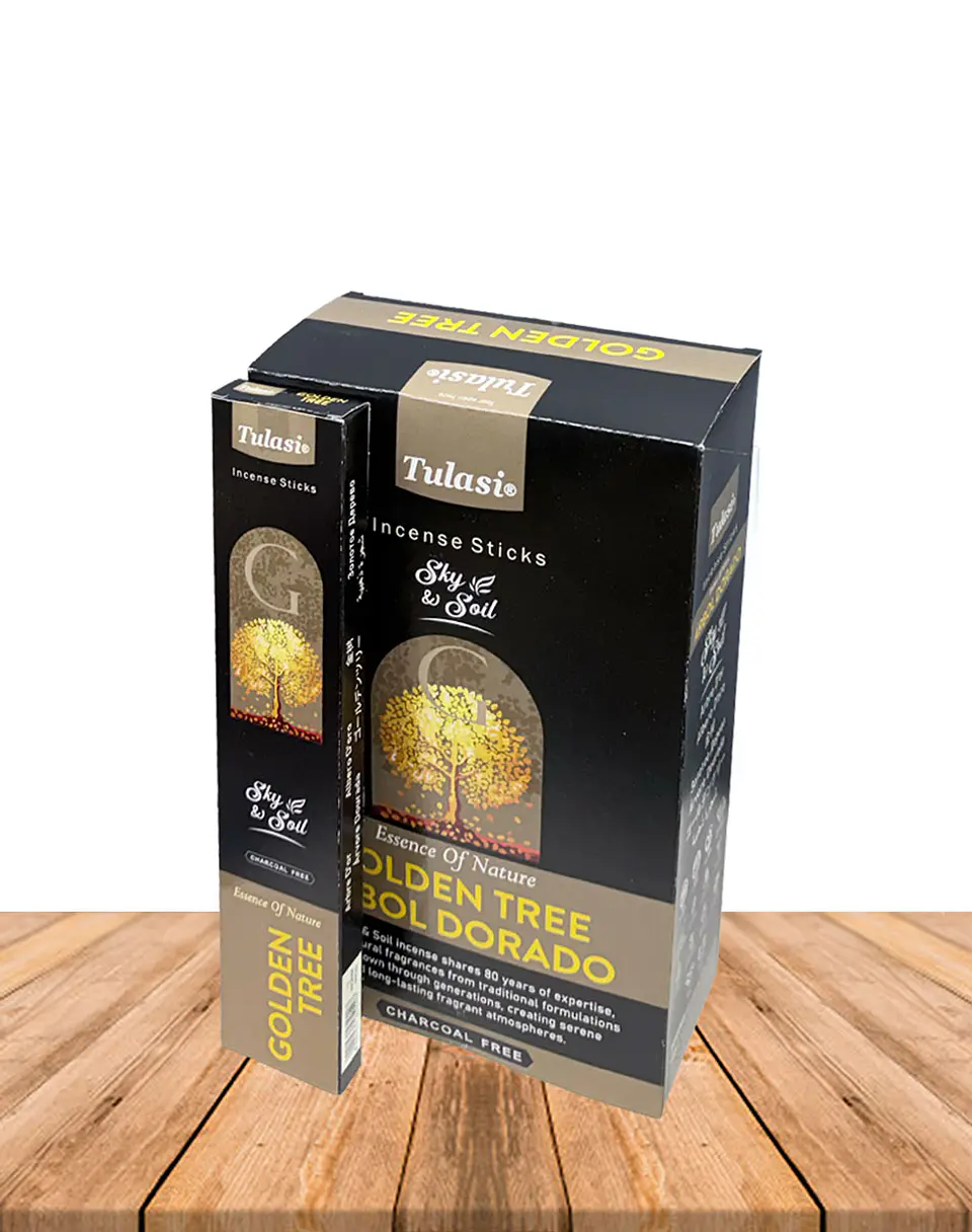 Incienso Tulasi Sky & Soil Árbol Dorado 1