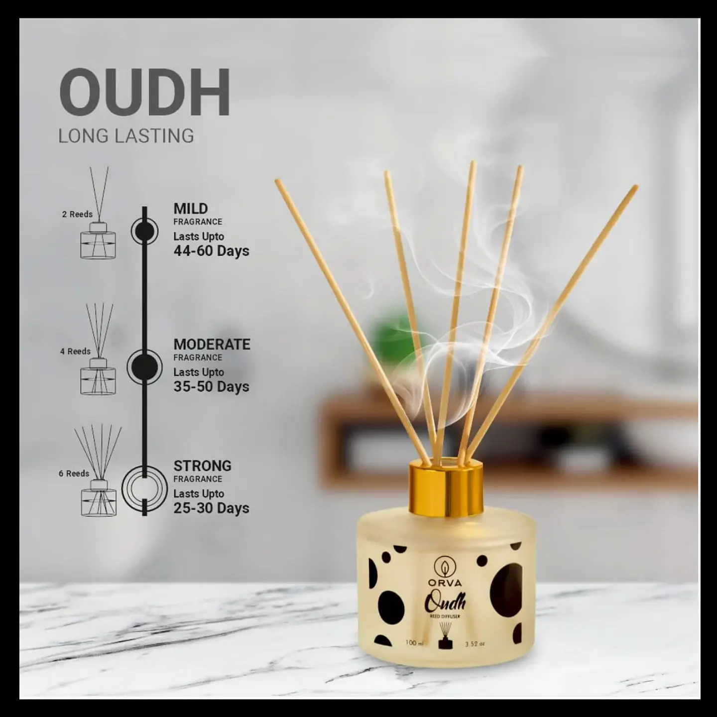 Difusor Mikado con Palitos Orva Oudh 2