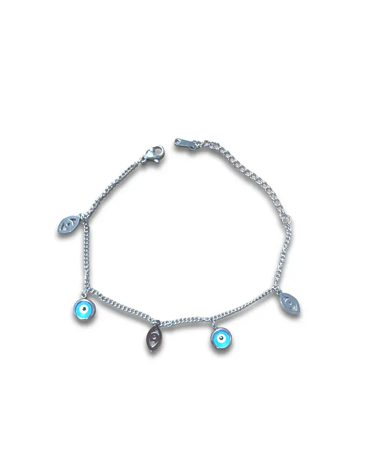 Brazalete / Tobillera de Acero inoxidable dijes 