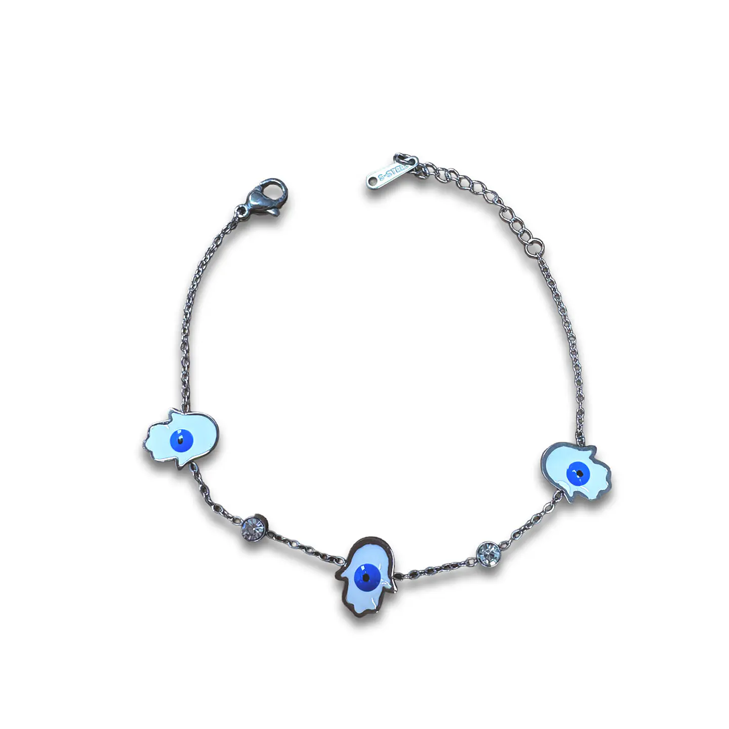 Brazalete / Tobillera de Acero inoxidable Mano de Fatima. 6