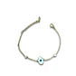 Brazalete / Tobillera de Acero inoxidable Tercer ojo y diamantes - Miniatura 3
