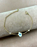 Brazalete / Tobillera de Acero inoxidable Tercer ojo y diamantes