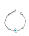Brazalete / Tobillera de Acero inoxidable Tercer ojo y diamantes
