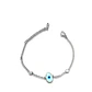 Brazalete / Tobillera de Acero inoxidable Tercer ojo y diamantes - Miniatura 2