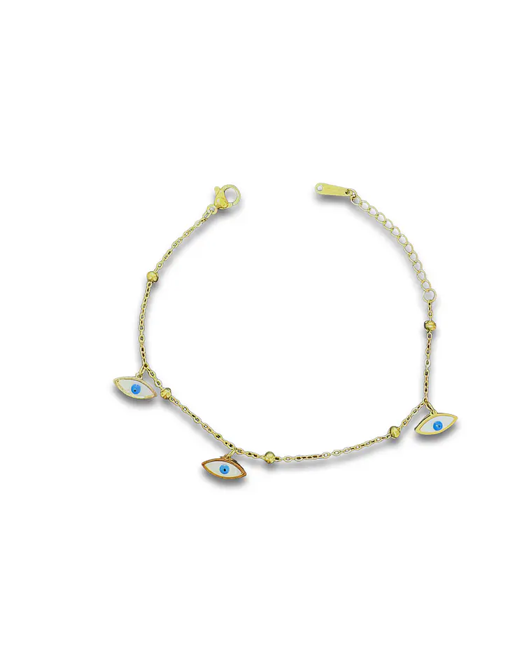 Brazalete de Acero inoxidable tercer ojo dijes