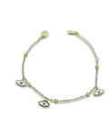 Brazalete de Acero inoxidable tercer ojo dijes