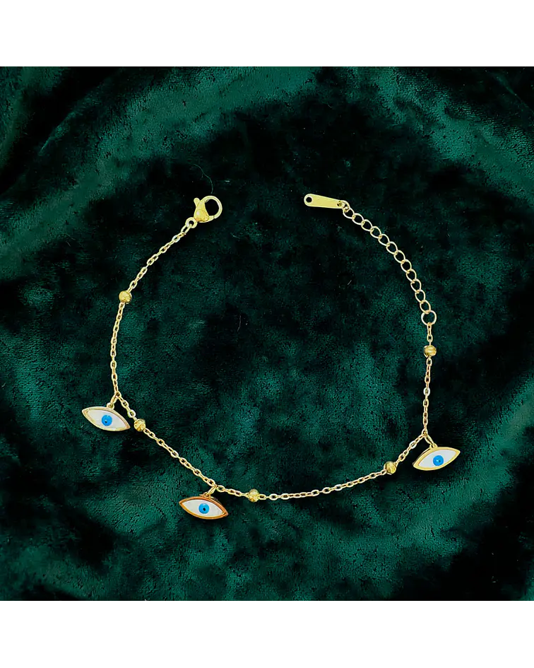 Brazalete de Acero inoxidable tercer ojo dijes