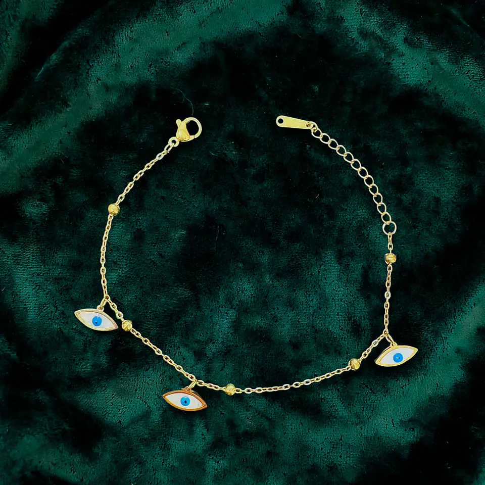 Brazalete de Acero inoxidable tercer ojo dijes 4
