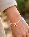Brazalete de Acero inoxidable tercer ojo dijes