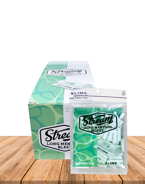 Filtros Slim long Menthol Click Stream