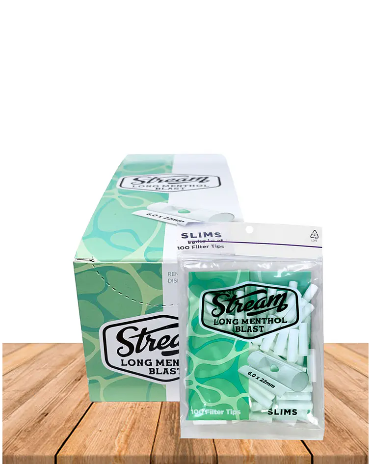 Filtros Slim long Menthol Click Stream