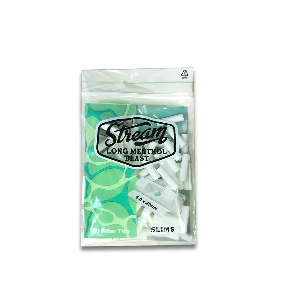 Filtros Slim long Menthol Click Stream 2