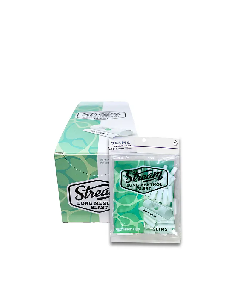Filtros Slim long Menthol Click Stream