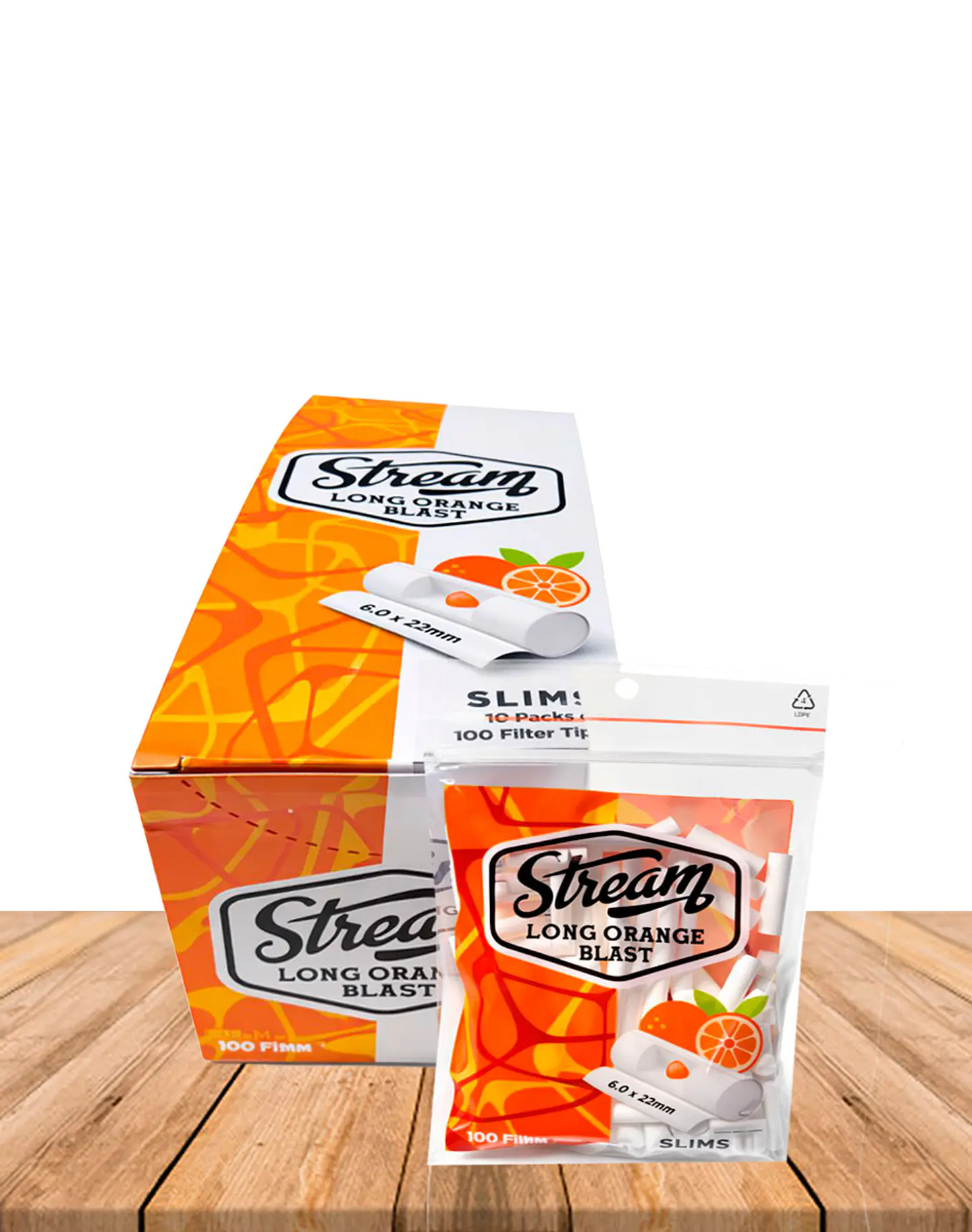 Filtros Slim long Naranja Click Stream 1