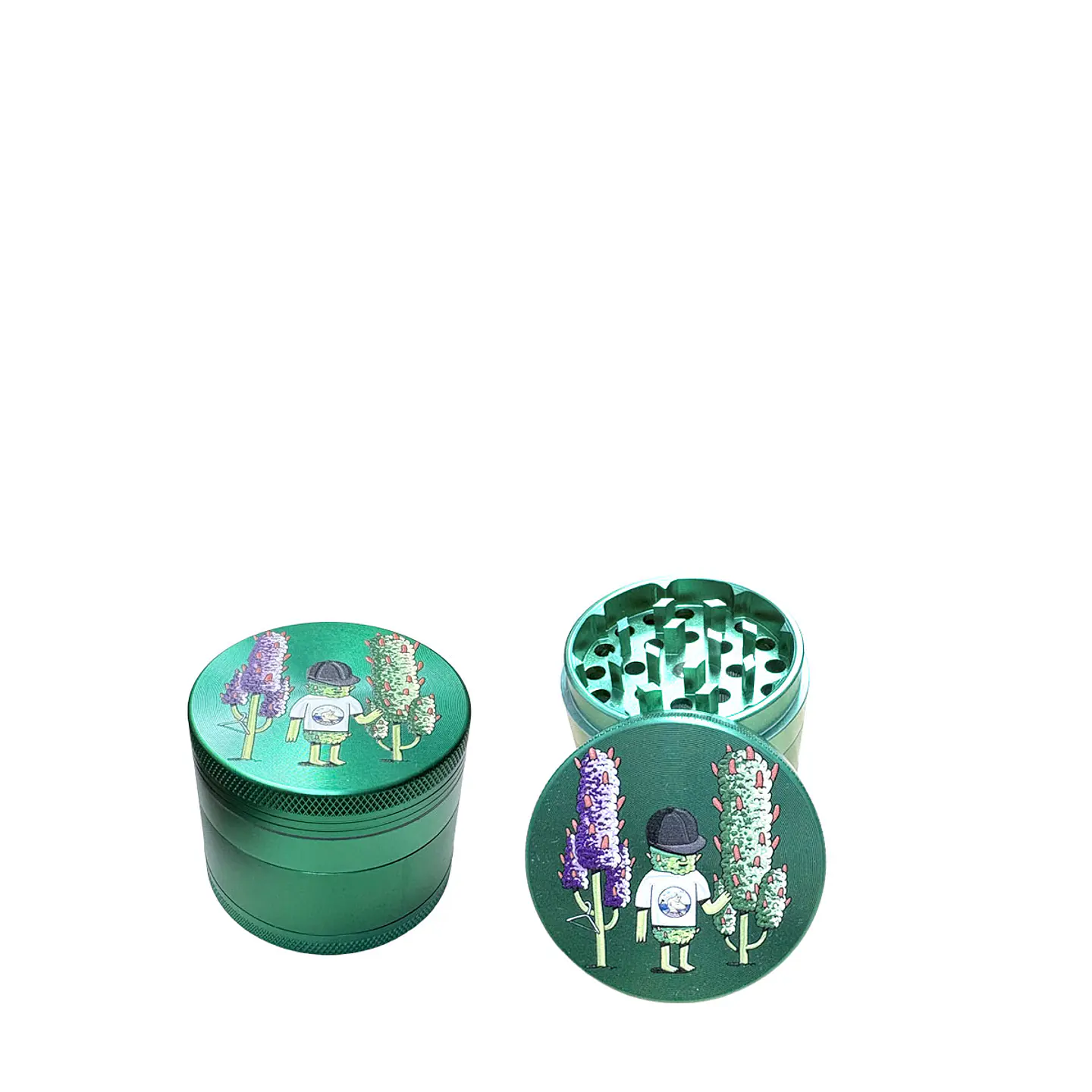 Moledor  Aluminio 4pcs 50mm Verde estampado  5