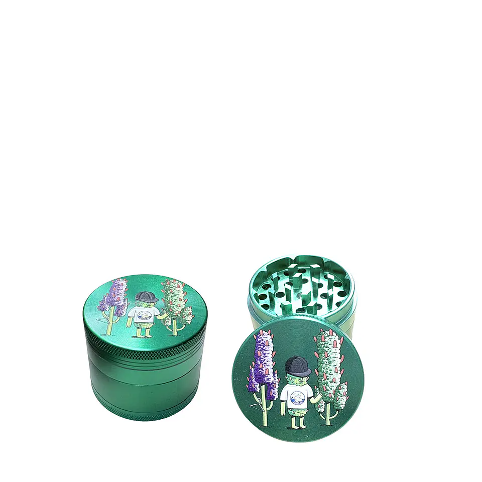 Moledor  Aluminio 4pcs 50mm Verde estampado  5